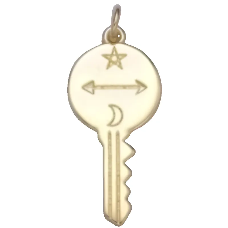 Gold Key Charm sold by Get Lucky Charmed