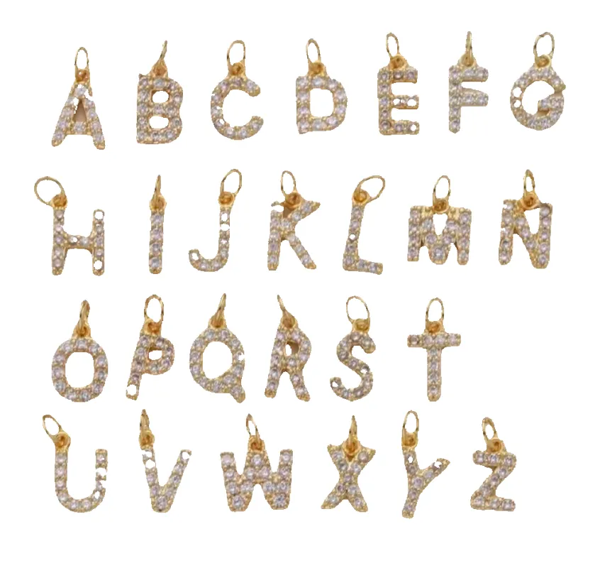 Diamond Initial Charm sold by Get Lucky Charmed