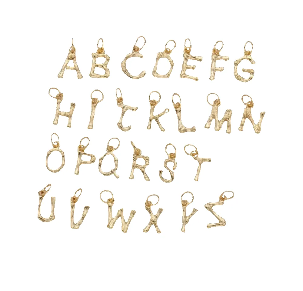 Bamboo Initial Charm sold by Get Lucky Charmed