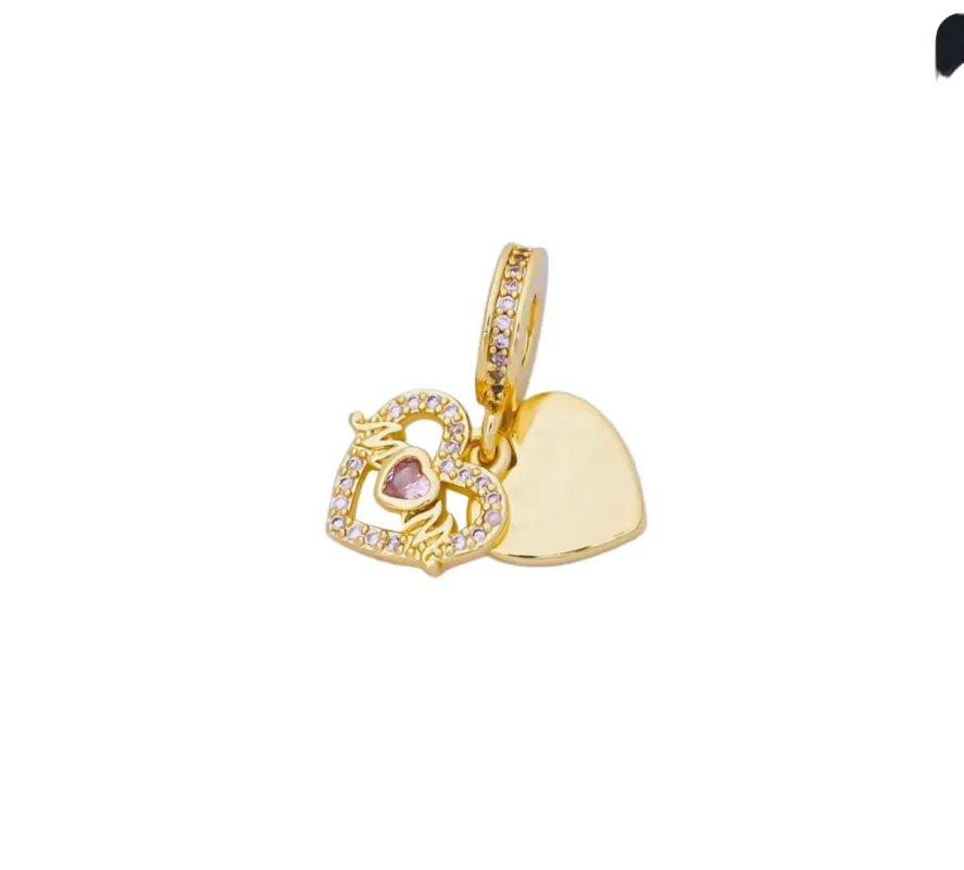 Mom Double Heart sold by Get Lucky Charmed