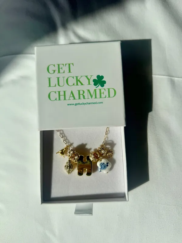 Initial Dainty Bead Stack sold by Get Lucky Charmed