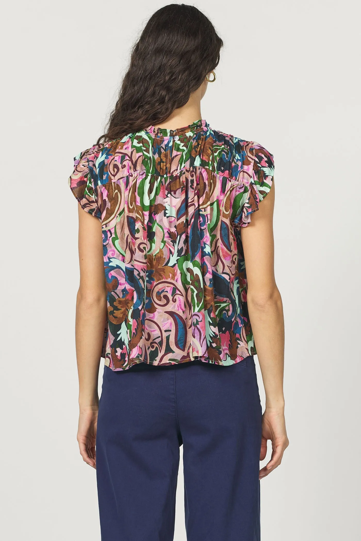 CAMRYN NOVELTY TOP TWILIGHT PAISLEY CHARM sold by Another Love Clothing product image thumbnail 4