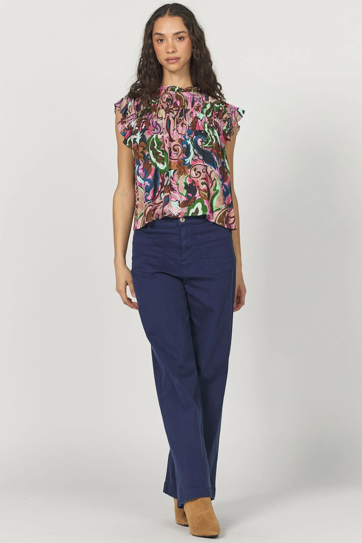 CAMRYN NOVELTY TOP TWILIGHT PAISLEY CHARM sold by Another Love Clothing product image thumbnail 2