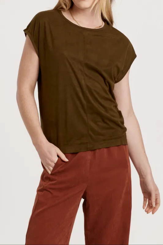 LACEY SUEDE TEE sold by Another Love Clothing