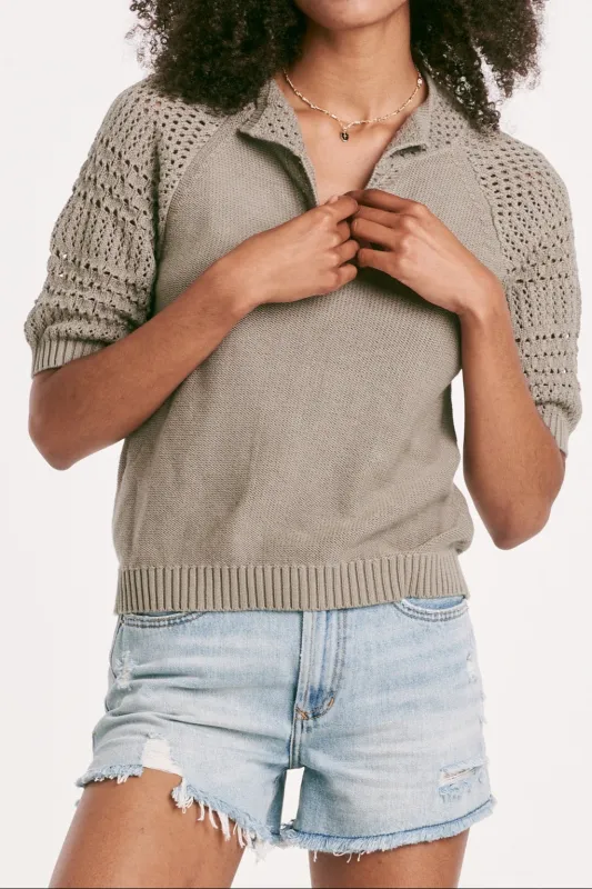 VERONA HENLEY SAGE CROCHET sold by Another Love Clothing