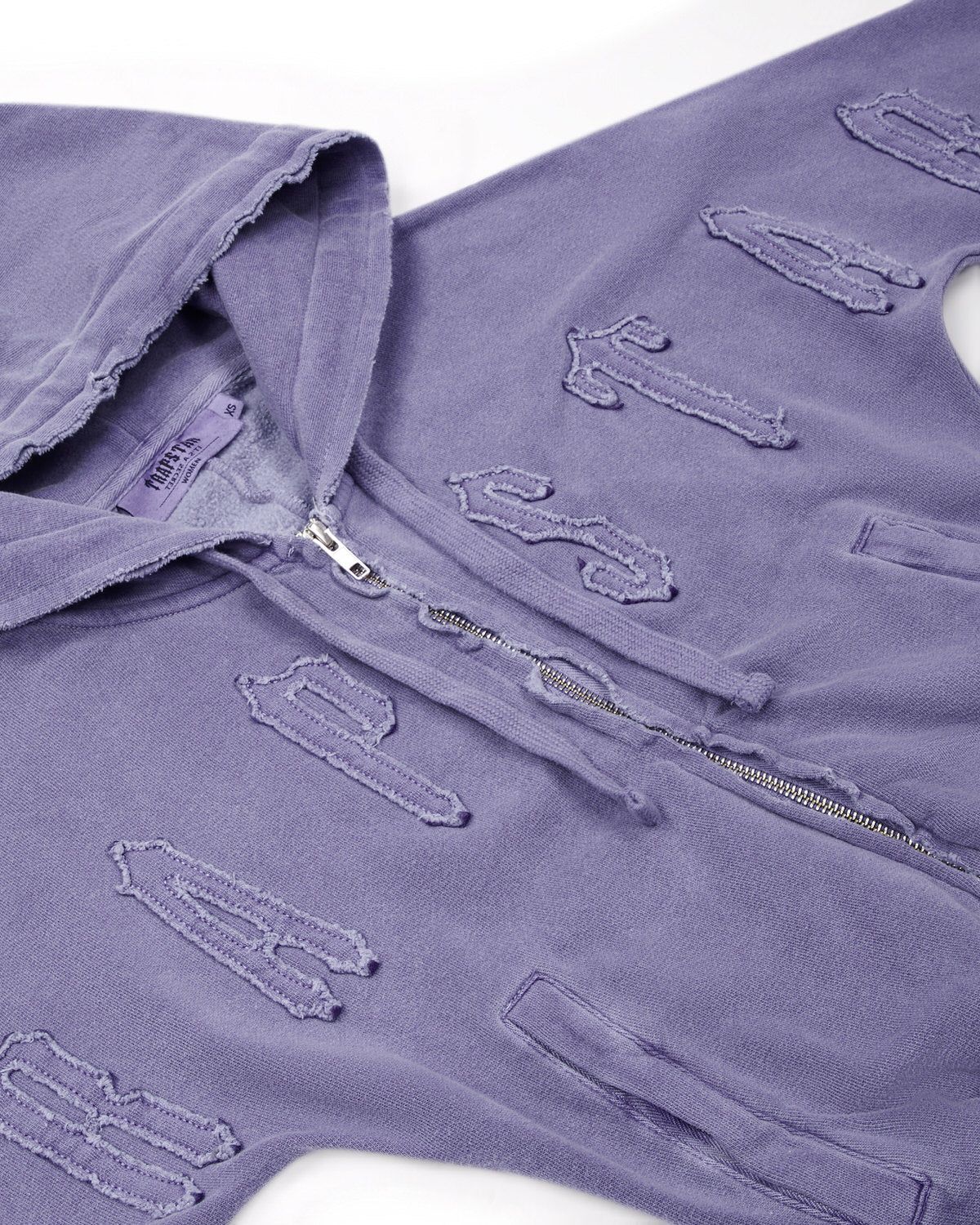 Women's Irongate Cropped Batwing Zip Hoodie - Washed Purple sold by Trapstar London product image thumbnail 2