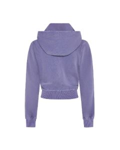 Women's Irongate Cropped Batwing Zip Hoodie - Washed Purple sold by Trapstar London