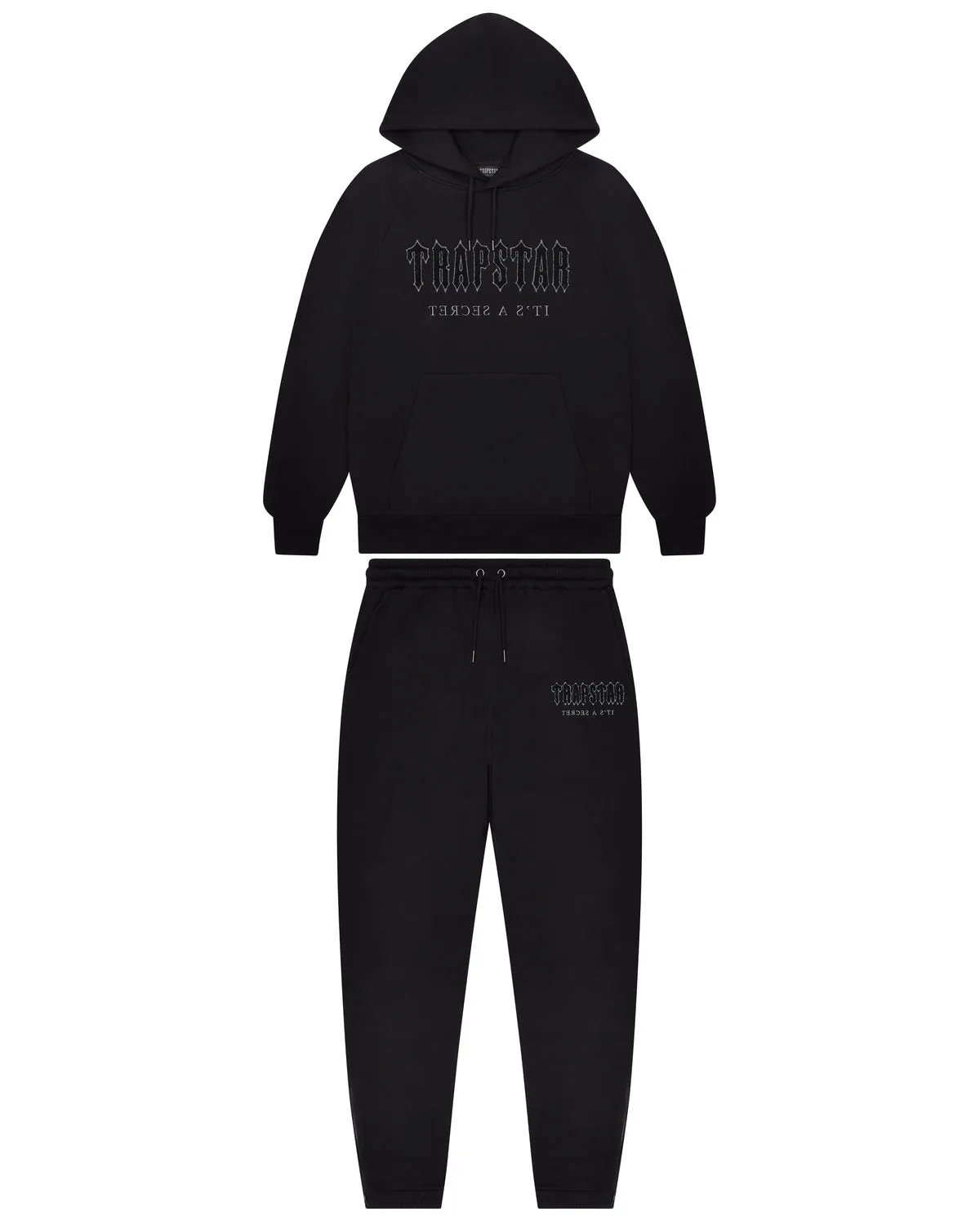Decoded Solid Chenille Hooded Tracksuit - Black | Parallel