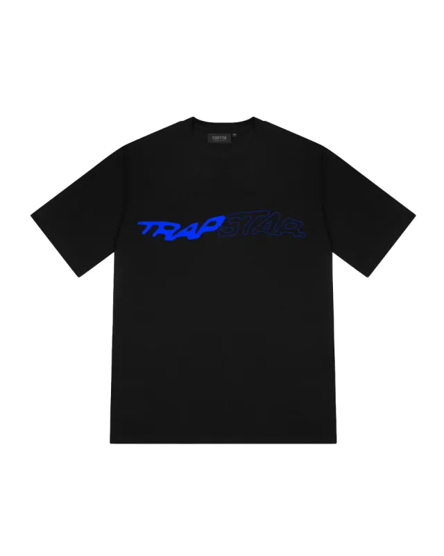 Wavy Tee - Black/Blue sold by Trapstar London