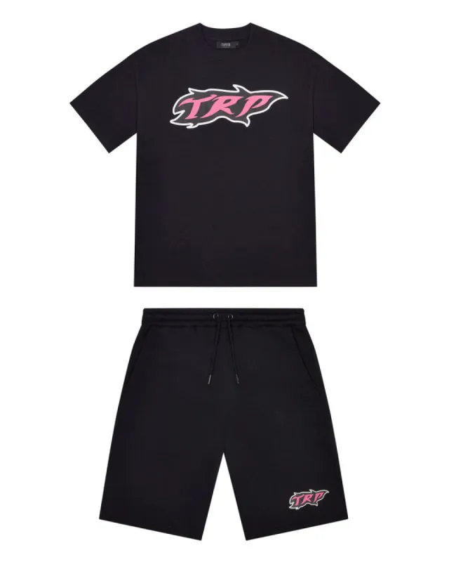 TRP Flame Short Set - Black/Pink sold by Trapstar London