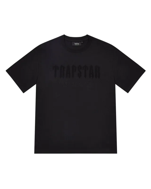 Chenille Decoded T-Shirt - Blackout sold by Trapstar London