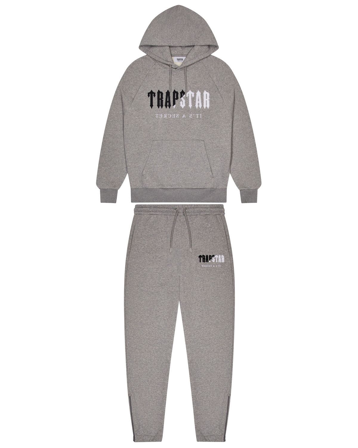 Decoded Chenille Hooded Tracksuit - Grey/Black sold by Trapstar London