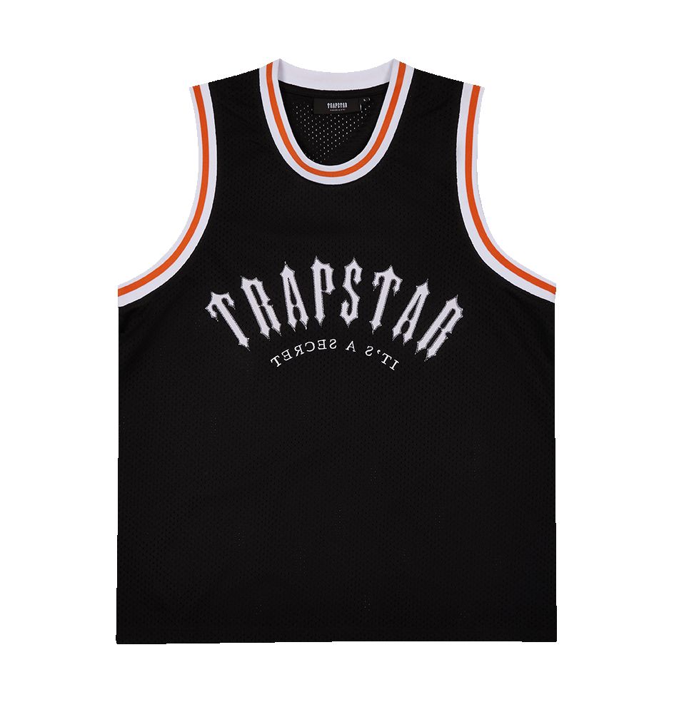 Irongate Arch Basketball Vest - Black/White/Orange sold by Trapstar London