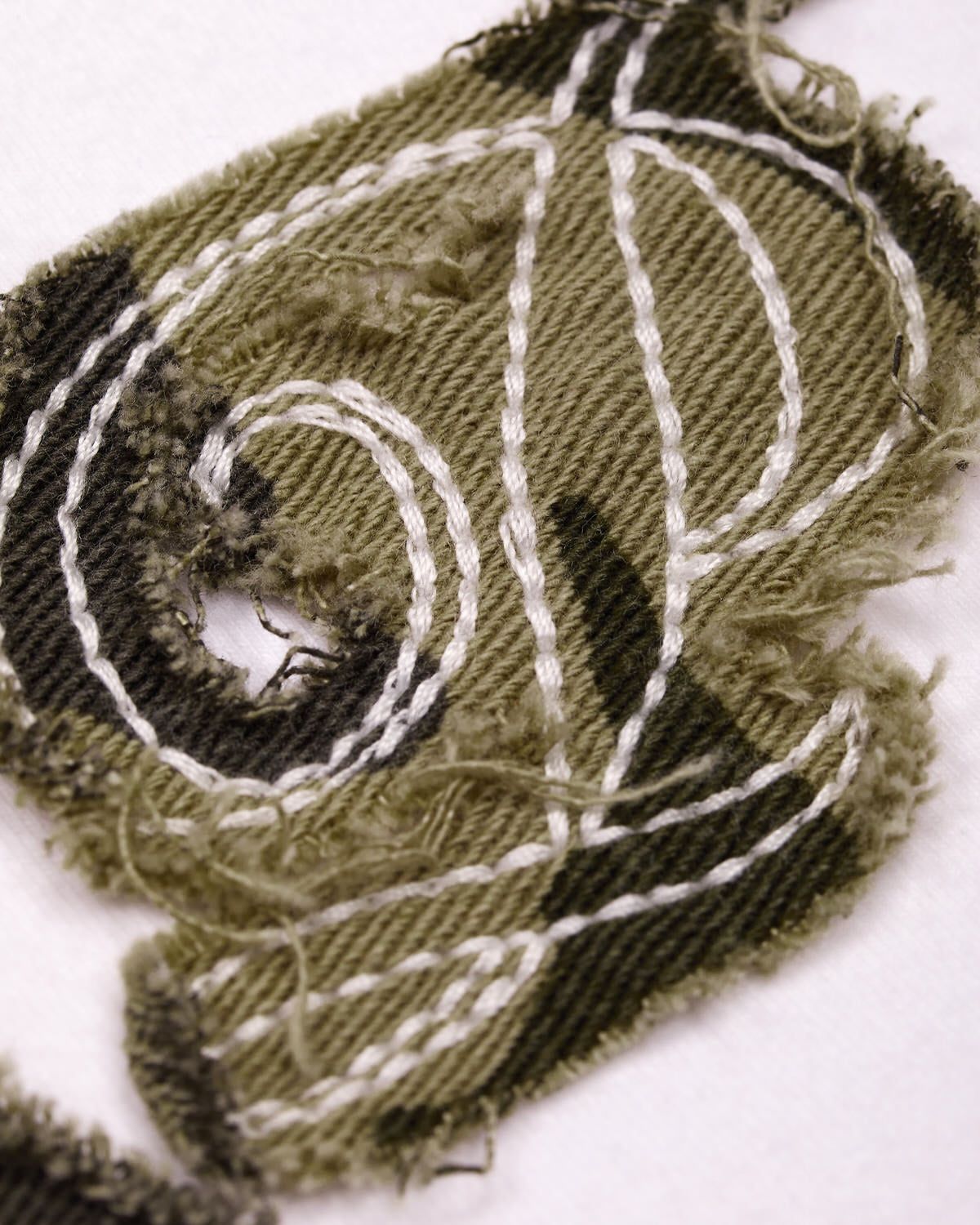 Women's Script Distressed Camo Applique Baby Tee - Khaki sold by Trapstar London product image thumbnail 2