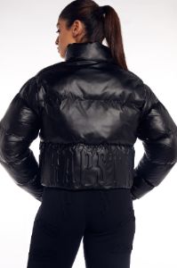 Women’s Irongate Embossed Puffer - Matt Black sold by Trapstar London