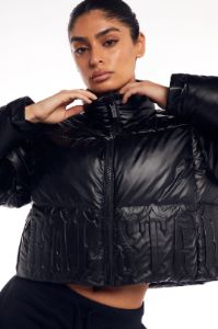 Women’s Irongate Embossed Puffer - Matt Black sold by Trapstar London