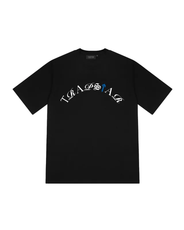 Arch Script Tee - Black/Blue sold by Trapstar London