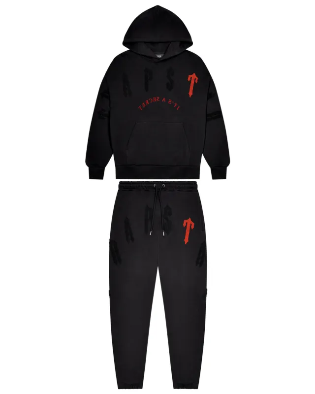 Irongate Arch Chenille 2.0 Tracksuit - Black/Red 2.0 sold by Trapstar London