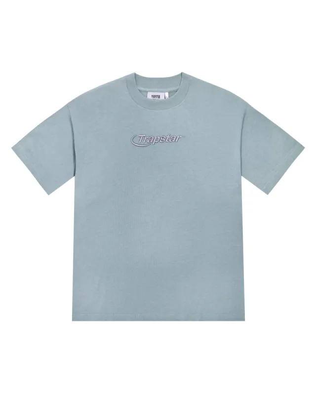 Hyperdrive Embroidered Tee - Light Blue sold by Trapstar London