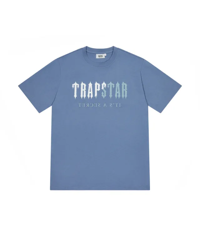 Chenille Decoded T-Shirt - Blue made by Trapstar London