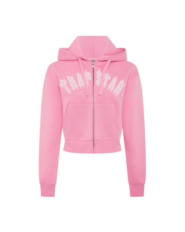 Women's Irongate Chenille Zip Through Track Top - Pink sold by Trapstar London