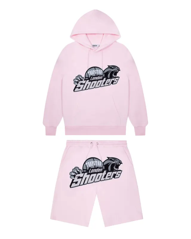 Shooters Hoodie Shorts Set - Pink sold by Trapstar London