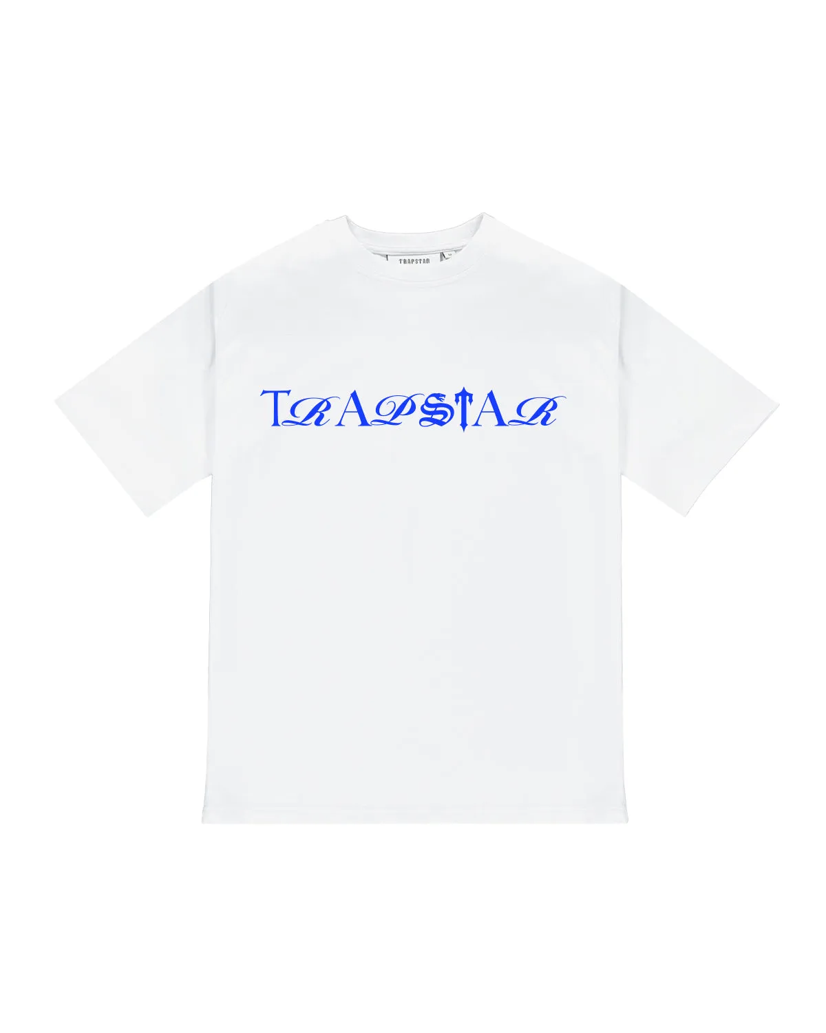 Script Print Tee - White/Blue sold by Trapstar London