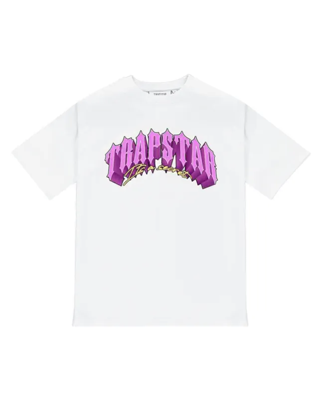 【注目コラボ】TRAPSTAR × Cough Syrup Script Puff Tee Trapstar x Cough Syrup Irongate T-Shirt Black Men's - SS25 - GB