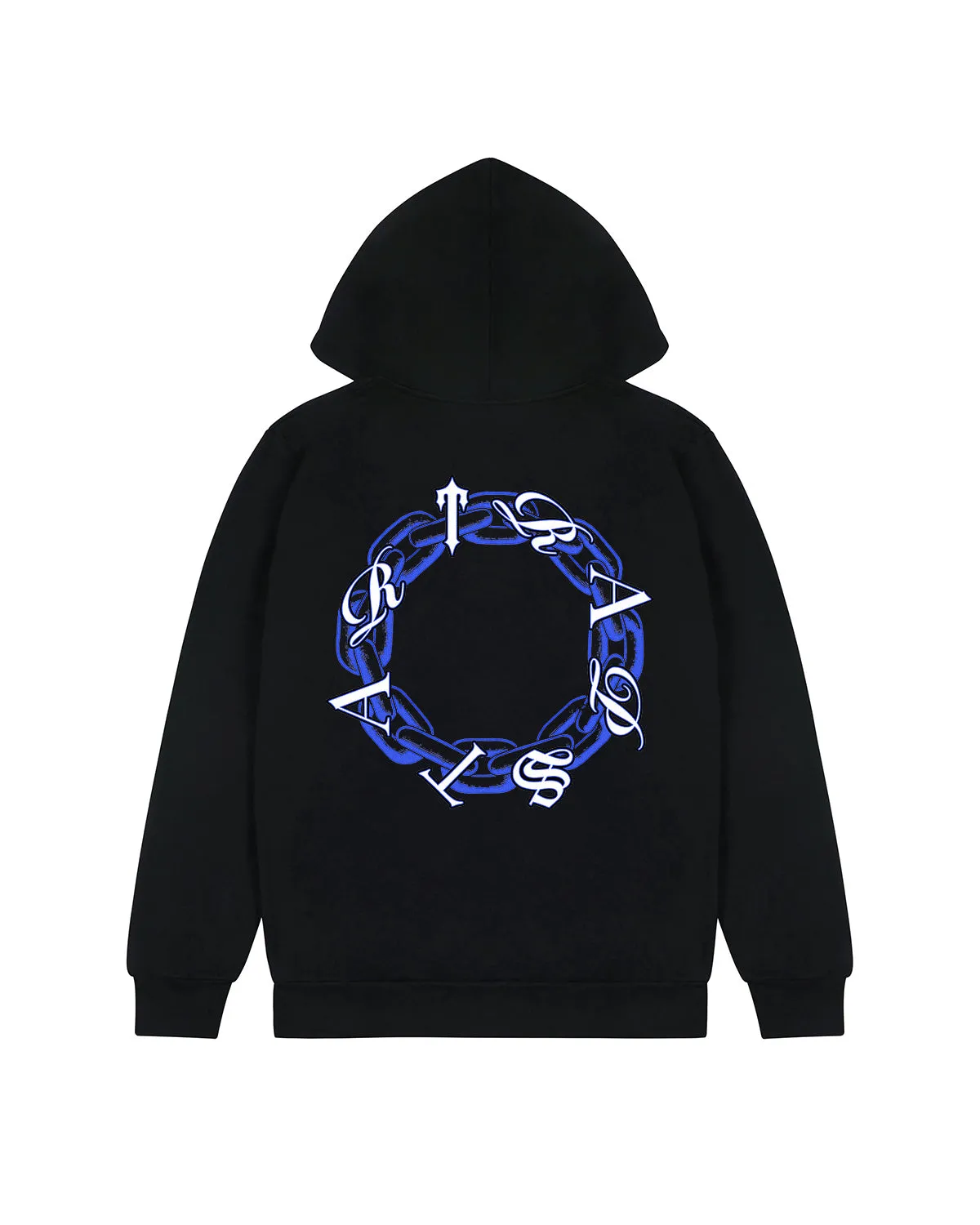 Chain Script Hoodie - Black/Ice sold by Trapstar London