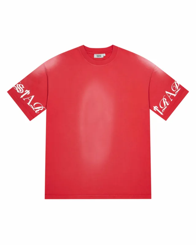 Script Tee - Washed Red sold by Trapstar London