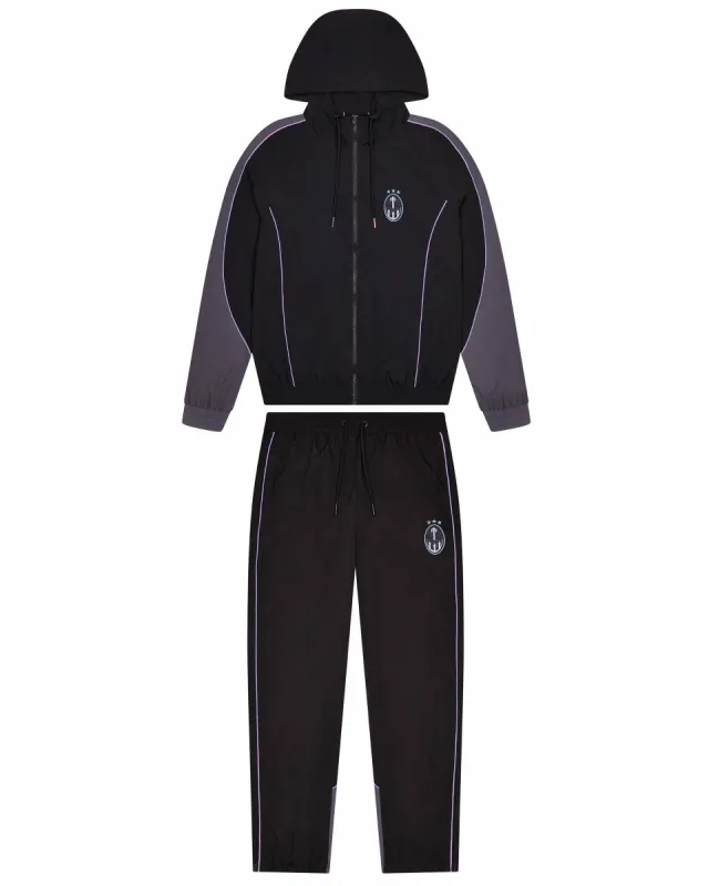 Irongate Crest Shell Tracksuit - Black/Pink sold by Trapstar London