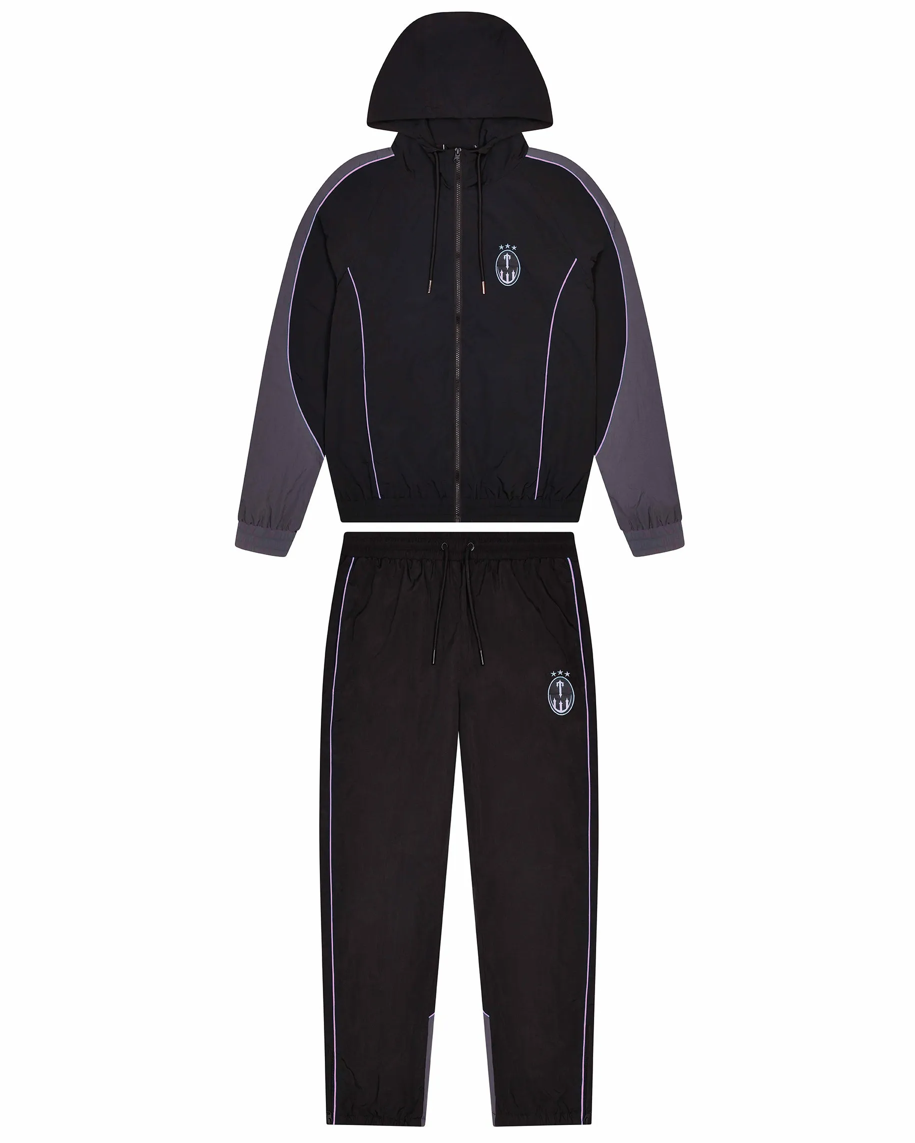 Irongate Crest Shell Tracksuit - Black/Pink sold by Trapstar London