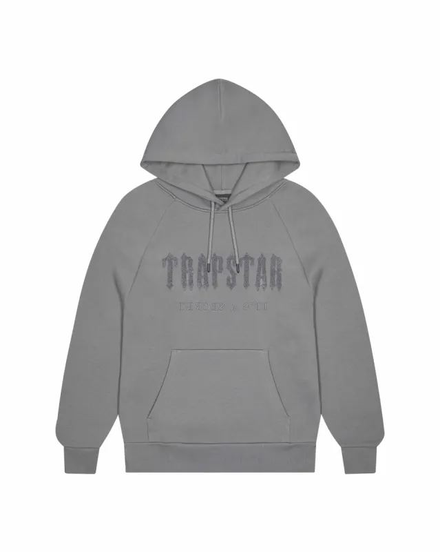 Chenille Decoded Hoodie - Ice Grey sold by Trapstar London