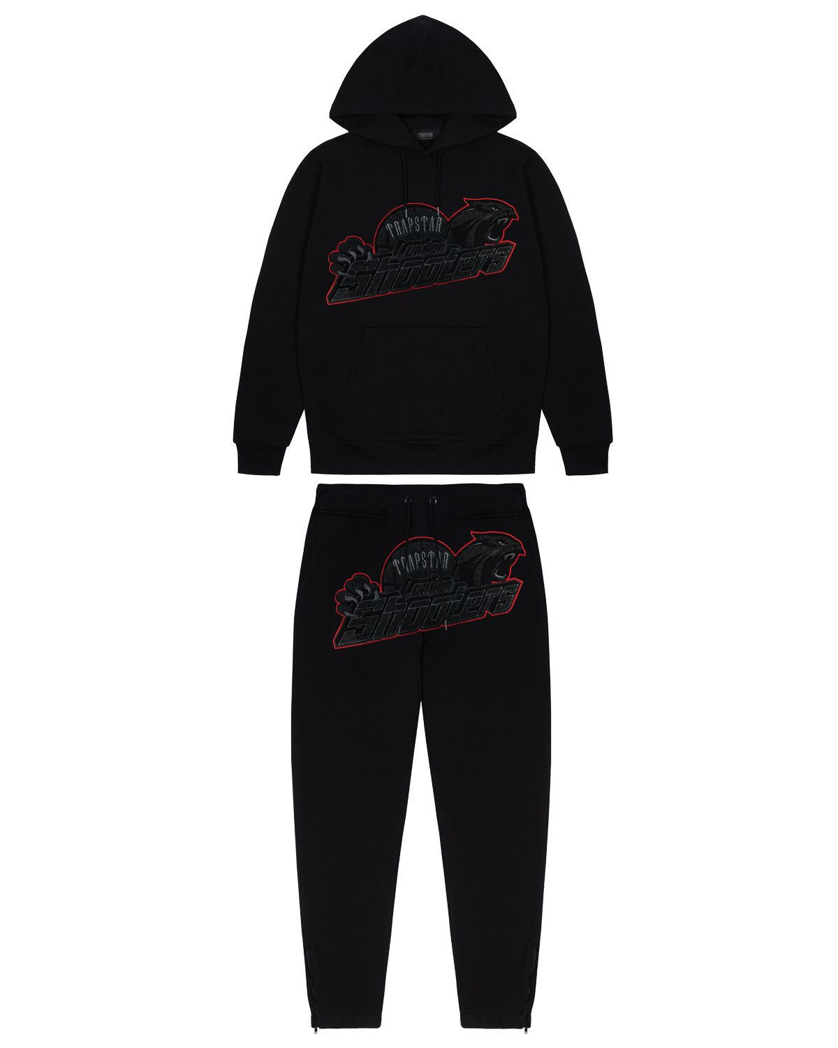 Shooters Hoodie Tracksuit - Black/Red sold by Trapstar London