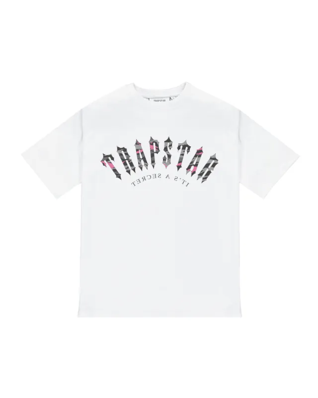 Irongate Arch Camo Tee - White/Pink sold by Trapstar London