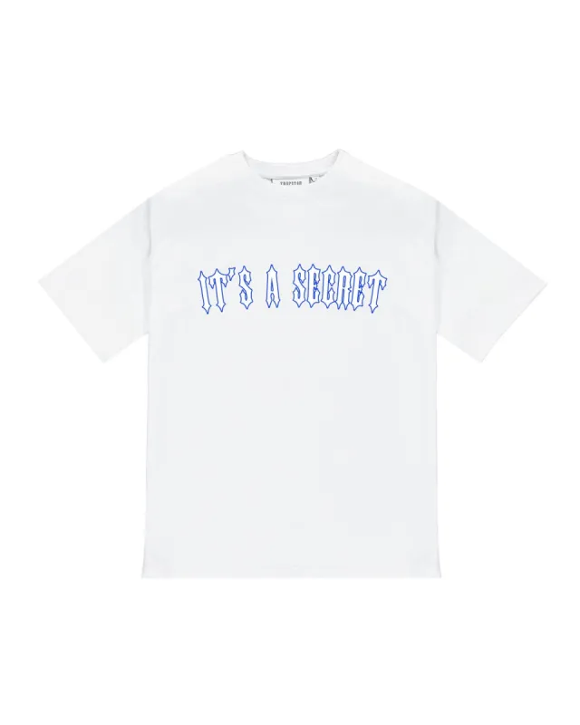 It's a Secret Tee 2.0 - White/Blue sold by Trapstar London