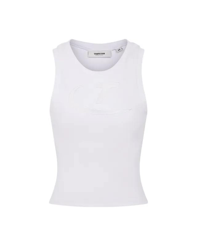 Women's Hyperdrive T Mesh Insert Vest - White sold by Trapstar London