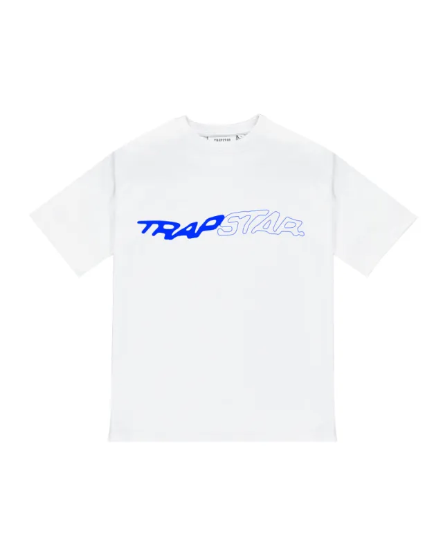 Wavy Tee - White/Blue sold by Trapstar London