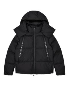 Irongate Collar Puffer - Black sold by Trapstar London