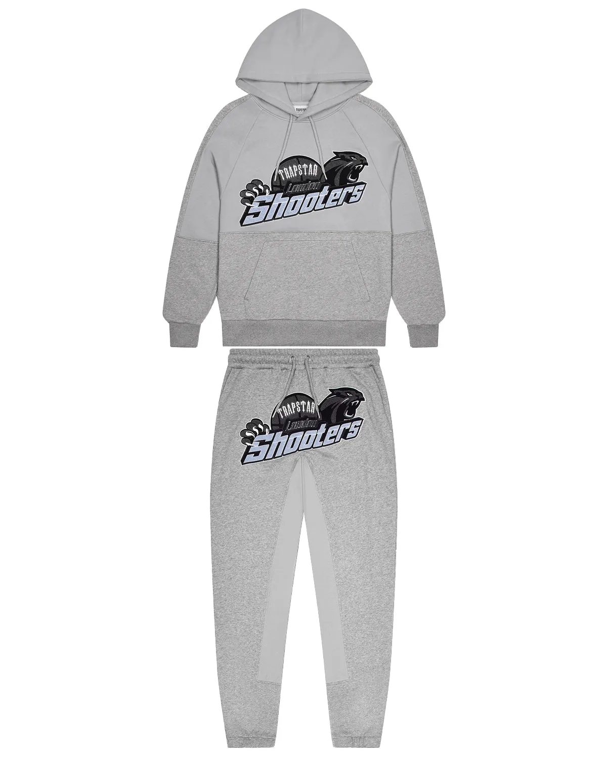 Shooters Panel Tracksuit - Grey/Blue sold by Trapstar London