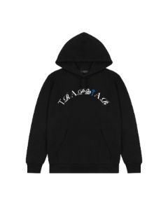 Arch Script Hoodie - Black/Blue sold by Trapstar London