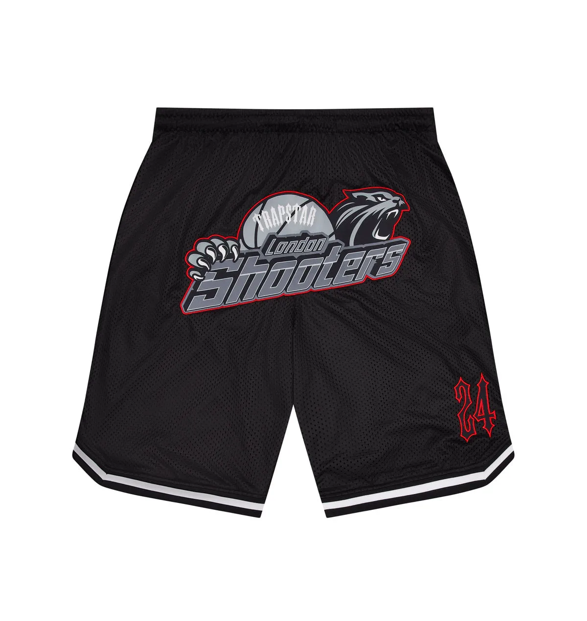Shooters Basketball Shorts - Black/Red sold by Trapstar London