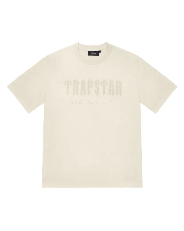 Chenille Decoded T-Shirt - Off White made by Trapstar London