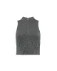 Women's Jacquard Fitted Zip Crop Top - Grey sold by Trapstar London