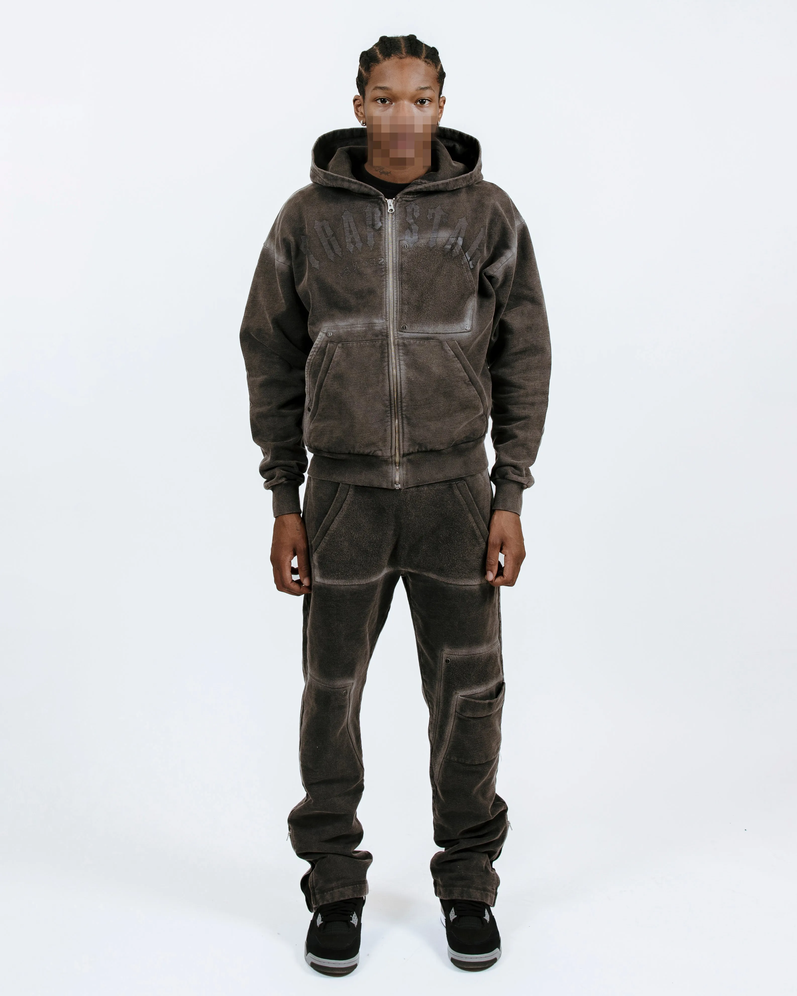ラスト値下げ！trapstar VELOUR TRACKSUIT Trapstar London Irongate Rivet 2.0 Tracksuit - Washed Black | Parallel