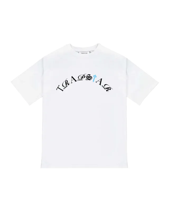 Script Tee  - White/Teal sold by Trapstar London