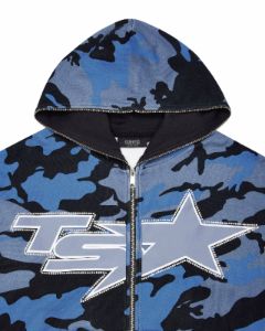 Trapstar London TS Star Camo Hoodie 関税送料込 TS Star Camo Hoodie - Blue | Parallel