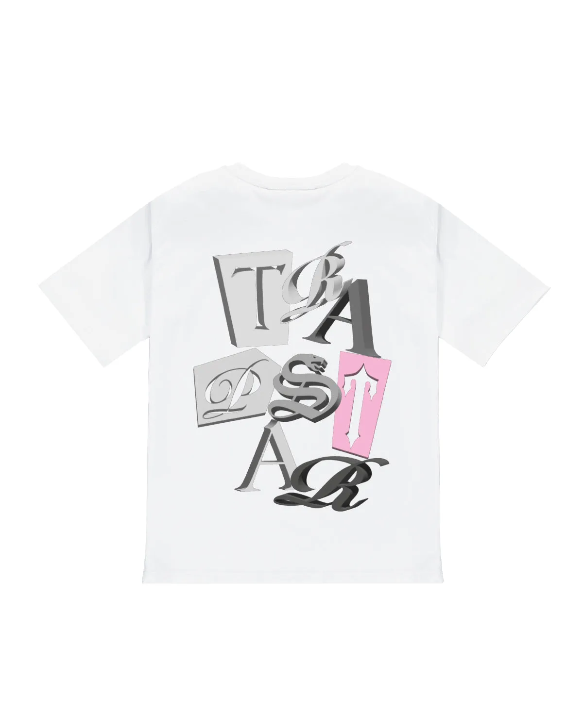 TS Script Tee - White/Pink sold by Trapstar London