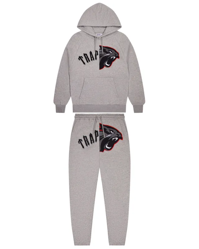 Arch Shooters Hoodie Tracksuit - Grey/ Red sold by Trapstar London