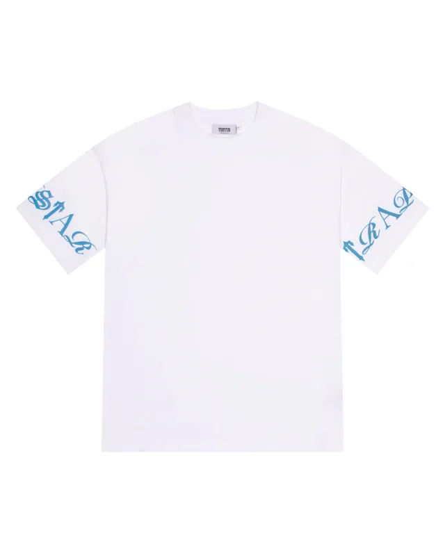 Script Tee - White/Blue sold by Trapstar London